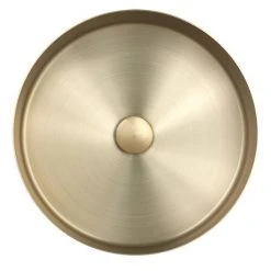 JTP Vos Brushed Brass Round Stainless Steel Counter Top Basin + Waste -Basin Kitchen Sinks Shop 23CTR400BBR D2 460