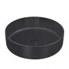 JTP Vos Matt Black Round Stainless Steel Counter Top Basin + Waste