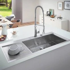 Grohe K1000 1.0 Bowl Stainless Steel Kitchen Sink 7 Grohe K1000 1.0 Bowl Stainless Steel Kitchen Sink -Basin Kitchen Sinks Shop 31582SD0 D3 460
