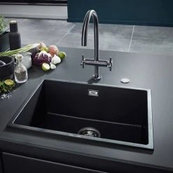Grohe K700 1.0 Bowl Undermount Composite Quartz Kitchen Sink - Black - 31653AP0 -Basin Kitchen Sinks Shop 31653AP0 D3 460