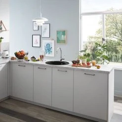 Grohe K200 1.0 Bowl Round Composite Quartz Kitchen Sink - Black - 31656AP0 -Basin Kitchen Sinks Shop 31656AP0 D4N 460