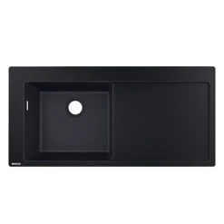 Hansgrohe S5110-F450 1.0 Bowl Built-in Kitchen Sink with Drainer - Graphite Black - 43330170