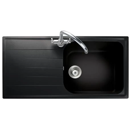 Rangemaster Amethyst 1000 x 500mm Igneous Granite Ash 1.0 Bowl Inset Sink - AME1051AS 2 Rangemaster Amethyst 1000 x 500mm Igneous Granite Ash 1.0 Bowl Inset Sink - AME1051AS - Image 2