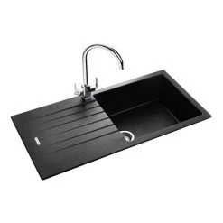Rangemaster Andesite Ash Black 1.0 Bowl Igneous Granite Kitchen Sink -Basin Kitchen Sinks Shop AND1051AS nd1 460