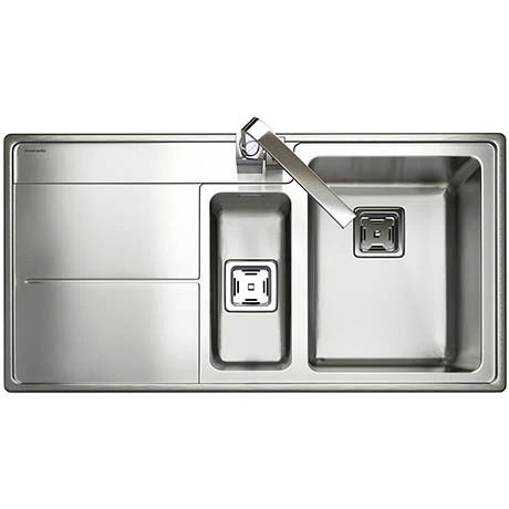 Rangemaster Arlington 1.5 Bowl Stainless Steel Kitchen Sink 1 Rangemaster Arlington 1.5 Bowl Stainless Steel Kitchen Sink