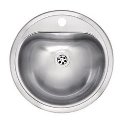Reginox Atlantis 1.0 Bowl 1TH Stainless Steel Inset/Undermount Kitchen Sink (No Overflow)