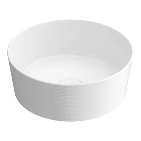 Arezzo Ribbed Round Counter Top Basin - 358mm Diameter 2 Arezzo Ribbed Round Counter Top Basin - 358mm Diameter - Image 2
