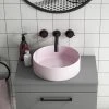 Arezzo 352mm Matt Pink Round Counter Top Basin
