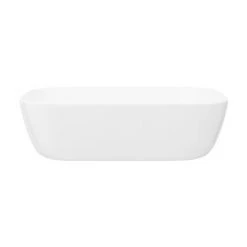 Arezzo Stone Resin Floating Basin Shelf incl. 2 Curved Rectangular Basins - 1200mm Wide -Basin Kitchen Sinks Shop AZ12MWSLFB2 n d4 460