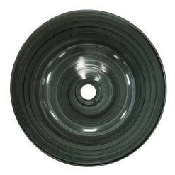 Arezzo Round Brushed Dark Green Counter Top Basin 0TH - 358mm Diameter -Basin Kitchen Sinks Shop AZ17DG detail2 460