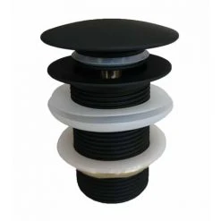 Arezzo Matt Black 360mm Round Stainless Steel Counter Top Basin + Waste -Basin Kitchen Sinks Shop AZ360MB D2 460