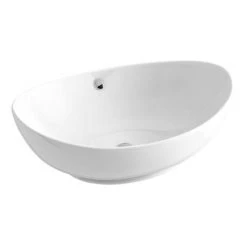 Arezzo Stone Resin Floating Basin Shelf inc. Oval Basin - 600mm Wide 8 Arezzo Stone Resin Floating Basin Shelf inc. Oval Basin - 600mm Wide -Basin Kitchen Sinks Shop AZ6MWSLFB1 d2 460
