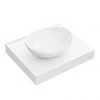 Arezzo Stone Resin Floating Basin Shelf inc. Oval Basin - 600mm Wide