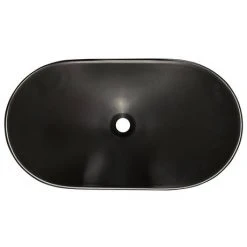 Arezzo Oval Counter Top Basin (620mm Wide - Matt Black) -Basin Kitchen Sinks Shop AZ7811AMB d3 460