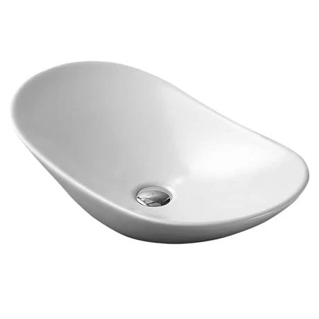 Arezzo Oval Counter Top Basin (620mm Wide - Matt White) 2 Arezzo Oval Counter Top Basin (620mm Wide - Matt White) - Image 2