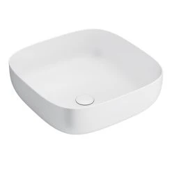 Arezzo 425 x 425mm Matt White Curved Square Counter Top Basin