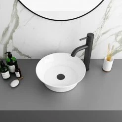 Arezzo Round 355mm Modern Counter Top Basin -Basin Kitchen Sinks Shop AZ78252 d2 460