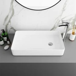 Arezzo 612 x 346mm Modern Rectangular Counter Top Basin