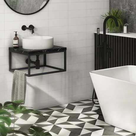 Arezzo Fluted Matt White Round Countertop Basin - 360mm Diameter 3 Arezzo Fluted Matt White Round Countertop Basin - 360mm Diameter - Image 3