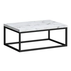 Arezzo 700 White Marble Effect Worktop with Matt Black Wall Mounted Frame