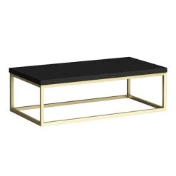 Arezzo 910 Matt Black Stone Resin Worktop with Brushed Brass Wall Mounted Frame