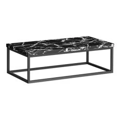 Arezzo 910 Black Marble Effect Worktop with Matt Black Wall Mounted Frame