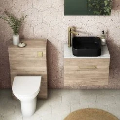 Arezzo 380 x 380mm Matt Black Square Counter Top Basin -Basin Kitchen Sinks Shop AZB6276 d3 460