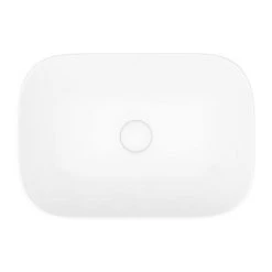 Arezzo 465 x 325mm Gloss White Curved Rectangular Counter Top Basin -Basin Kitchen Sinks Shop AZW465 d5 460