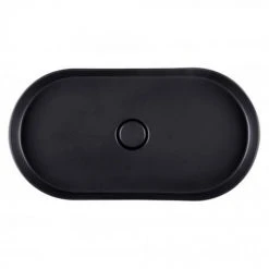 BagnoDesign Teatro Oval Matt Black 650 x 350mm Countertop Basin 5 BagnoDesign Teatro Oval Matt Black 650 x 350mm Countertop Basin -Basin Kitchen Sinks Shop BDS CIR 102 MB D2 460