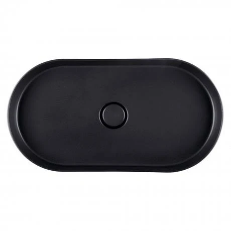 BagnoDesign Teatro Oval Matt Black 650 x 350mm Countertop Basin 3 BagnoDesign Teatro Oval Matt Black 650 x 350mm Countertop Basin - Image 3