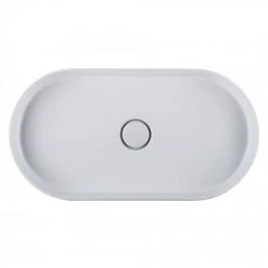 BagnoDesign Teatro Oval White 650 x 350mm Countertop Basin 7 BagnoDesign Teatro Oval White 650 x 350mm Countertop Basin -Basin Kitchen Sinks Shop BDS CIR 102 WH D2 460