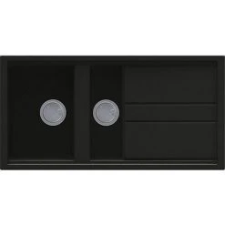 Reginox Best 475 1.5 Bowl Granite Kitchen Sink - Black