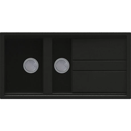 Reginox Best 475 1.5 Bowl Granite Kitchen Sink - Black 1 Reginox Best 475 1.5 Bowl Granite Kitchen Sink - Black