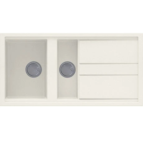 Reginox Best 475 1.5 Bowl Granite Kitchen Sink - Cream 1 Reginox Best 475 1.5 Bowl Granite Kitchen Sink - Cream