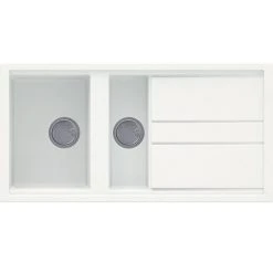 Reginox Best 475 1.5 Bowl Granite Kitchen Sink - White