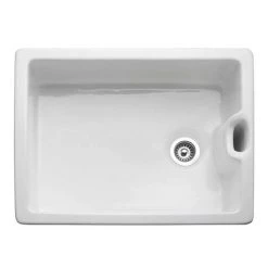 Rangemaster Classic Belfast Ceramic Kitchen Sink 595 x 455mm -Basin Kitchen Sinks Shop CCBL595WH D3 460