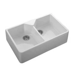 Rangemaster Double Bowl Belfast Ceramic Kitchen Sink -Basin Kitchen Sinks Shop CDB800WH d4 460