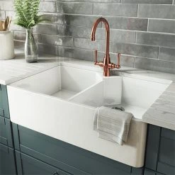 Rangemaster Double Bowl Belfast Ceramic Kitchen Sink