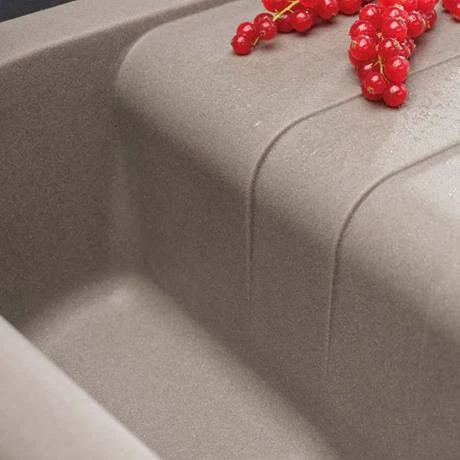 Reginox Ego 475 1.5 Bowl Granite Kitchen Sink - Cream 2 Reginox Ego 475 1.5 Bowl Granite Kitchen Sink - Cream - Image 2