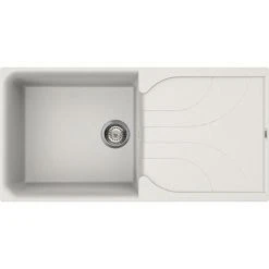 Reginox Ego 480 1.0 Bowl Granite Kitchen Sink - White
