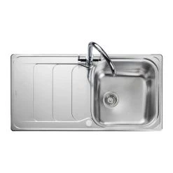 Rangemaster Houston 1.0 Bowl Stainless Steel Kitchen Sink -Basin Kitchen Sinks Shop HS9851 D2 460