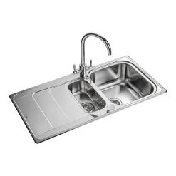 Rangemaster Houston 1.5 Bowl Stainless Steel Kitchen Sink