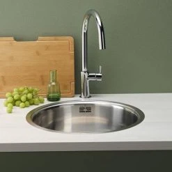 Reginox L18390OKG 1.0 Bowl Stainless Steel Inset/Undermount Kitchen Sink 4 Reginox L18390OKG 1.0 Bowl Stainless Steel Inset/Undermount Kitchen Sink -Basin Kitchen Sinks Shop L18390OKG D2 460