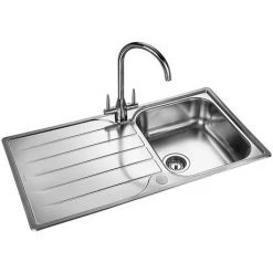 Rangemaster Michigan 1.0 Bowl Stainless Steel Kitchen Sink -Basin Kitchen Sinks Shop MG9501 D2 460