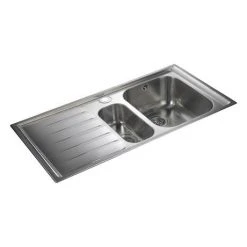 Rangemaster Manhattan 1.5 Bowl Stainless Steel Kitchen Sink -Basin Kitchen Sinks Shop MN10102L D1 460