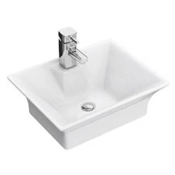 Nuie Rectangular 480 x 380mm Ceramic Flared Counter Top Basin - NBV005 5 Nuie Rectangular 480 x 380mm Ceramic Flared Counter Top Basin - NBV005 -Basin Kitchen Sinks Shop NBV005 detail2 460