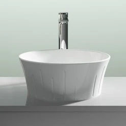 Nuie Round 360mm Sit-On Countertop Vessel Basin - NBV167