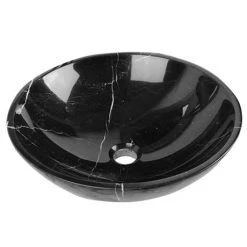 Nero Margiua 430mm Round Marble Basin 0TH - NM001 -Basin Kitchen Sinks Shop NM001 d4 460