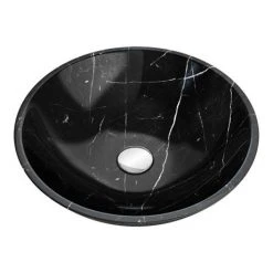 Nero Margiua 430mm Round Marble Basin 0TH - NM001 -Basin Kitchen Sinks Shop NM001 nd1 460