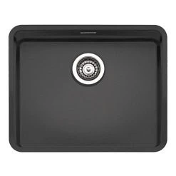 Reginox Ohio 50x40 1.0 Bowl Stainless Steel Kitchen Sink - Black